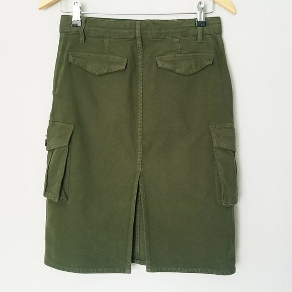 Aritzia Wilfred Free Havasu Cargo Skirt 2 Olive Army Green Mid Rise Pockets $110 - Picture 8 of 16